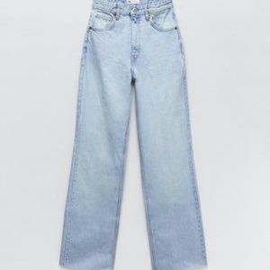 ZARA light wash wide leg jeans